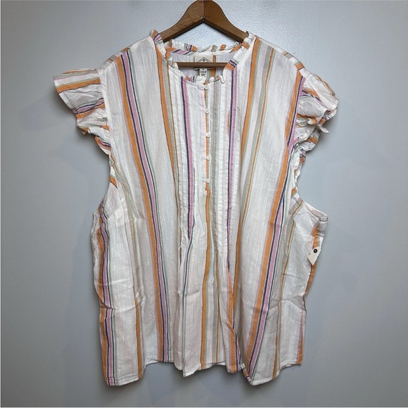 NWT Lot Of (3) St John’s Bay Tops Sleeveless Flutter Sleeve Summer Plus Size 3X - Picture 6 of 12